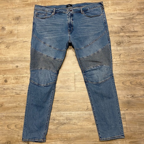 True Religion Men's Blue Jeans Relaxed Skinny Jeans